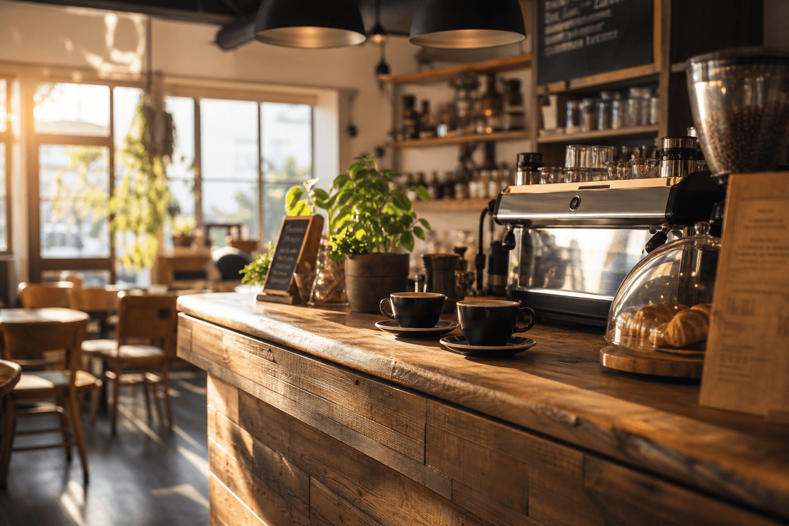 Warm café atmosphere representing hospitality digital experiences